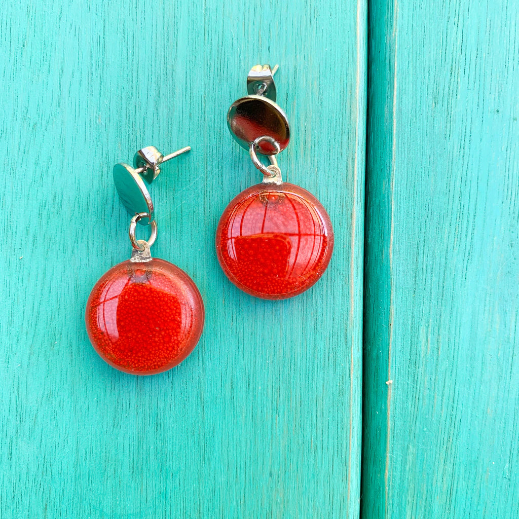 Aretes Pop Rojos